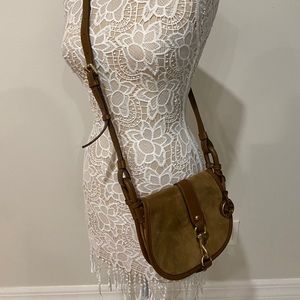 Michael Kors Brown Suede/Leather Crossbody